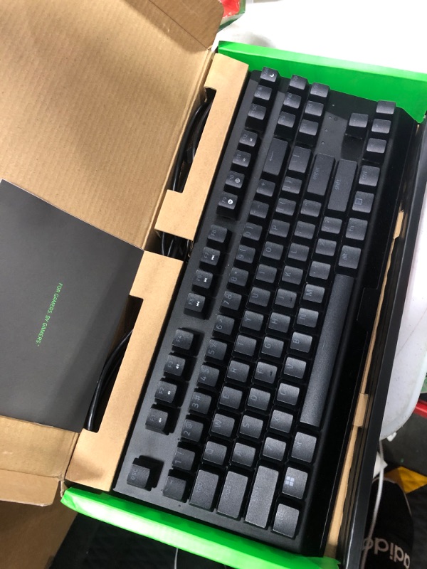 Photo 3 of Razer BlackWidow V3 Tenkeyless TKL Mechanical Gaming Keyboard: Yellow Mechanical Switches - Linear & Silent - Chroma RGB Lighting - Compact Form Factor - Programmable Macros - USB Passthrough
