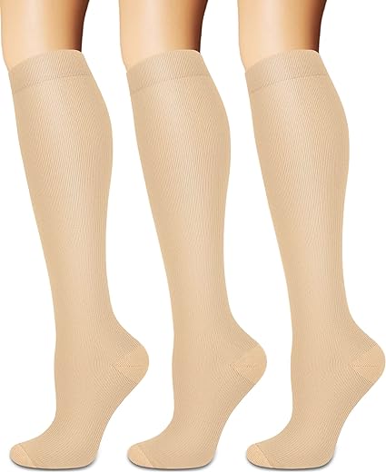 Photo 1 of Compression Socks for Women and Men Circulation (3 Pairs) - Best for Nursing,Running,Travel Knee High Socks