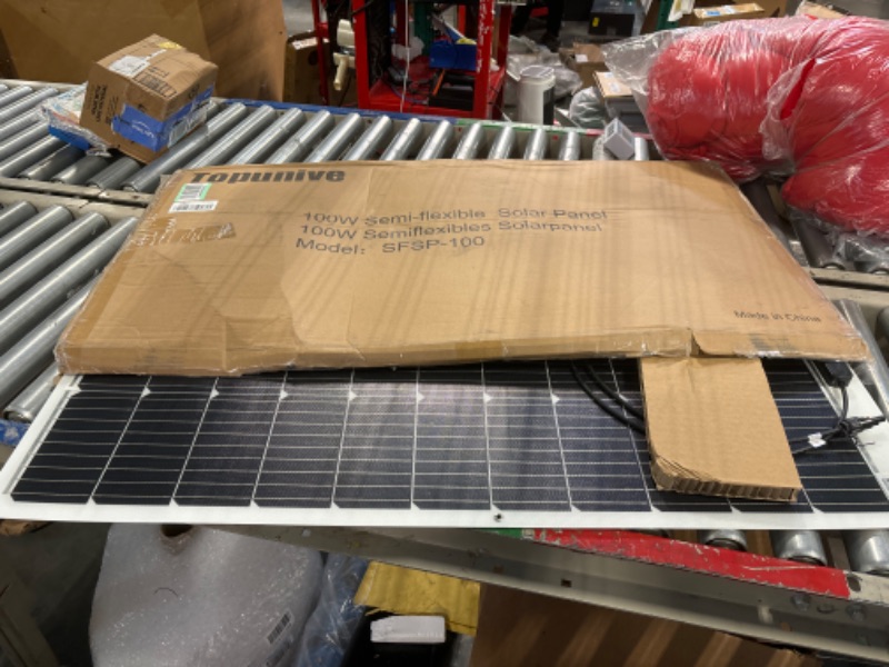 Photo 2 of 100W 12V Flexible Solar Panel 9BB Monocrystalline Cell 12 Volt Semi-Flexible for Marine RV Trailer Boat Cabin Van Car Uneven Surfaces 12V Battery Charge 100W Flexible