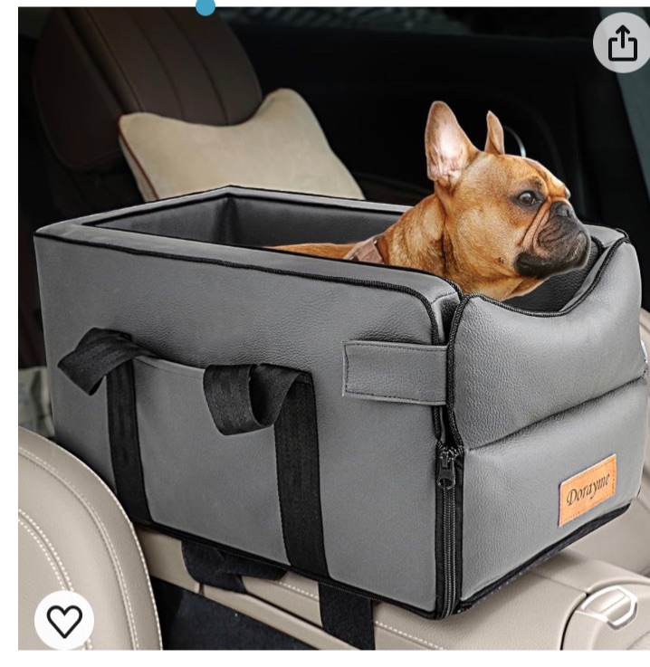 Photo 1 of Dog Console Car Seat - Leather Dog Car Seat for Small Pets, Safe, Comfortable, Enhancing Interaction Between Owners and Pets