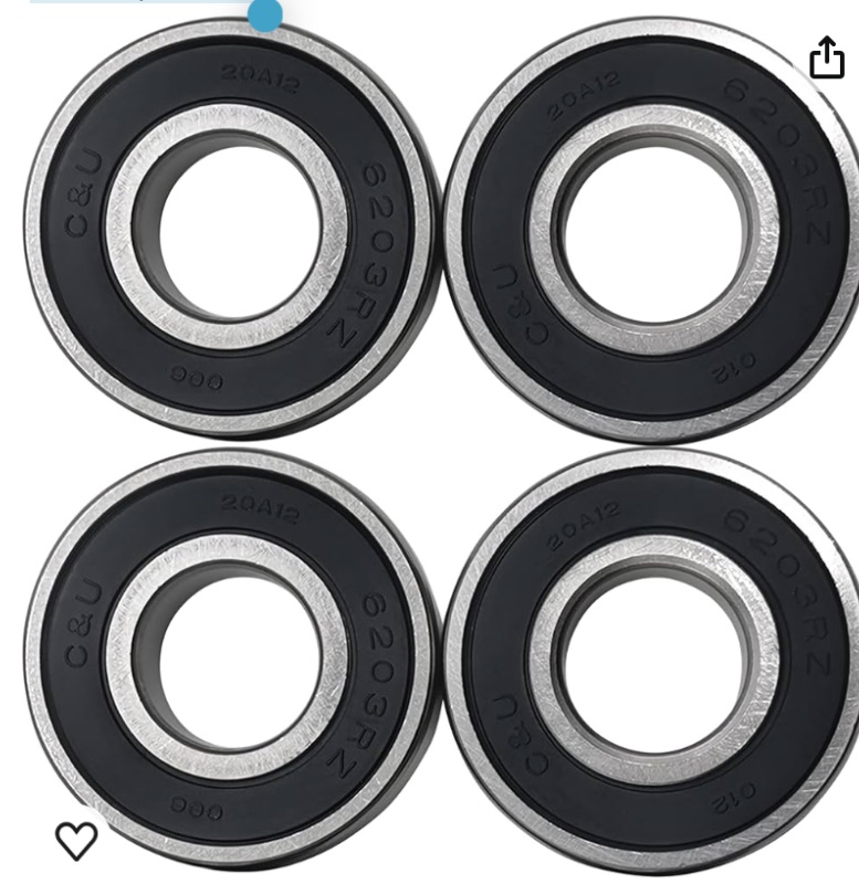 Photo 1 of 4pcs Bearings for Craftsman Poulan Husqvarna 110485X, 532110485: John Deere GX20818, JD8535: MTD 741-0600, 941-0600, 741-0124, 941-0124: Toro 100-1048, 10-9966, 112-0423, 251-277, 38-7820