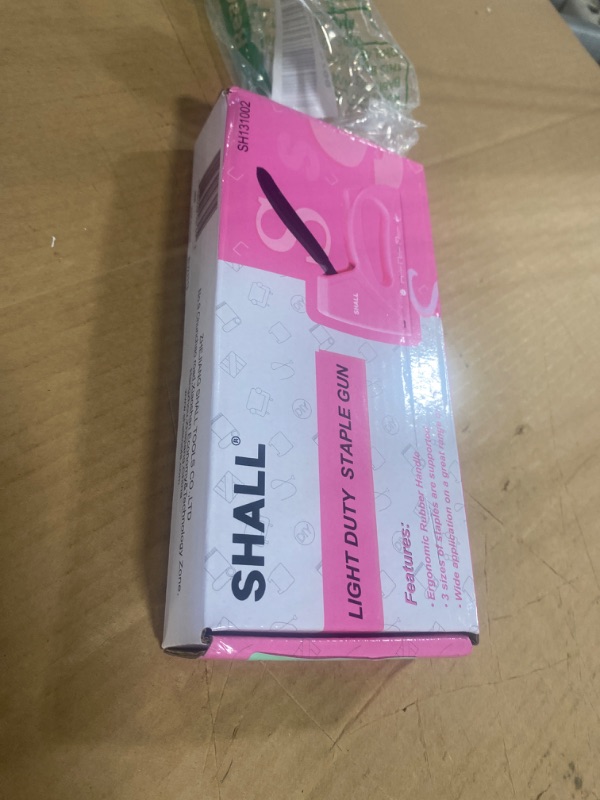 Photo 2 of SHALL Light Duty Staple Gun for Wood - Pink Upholstery Staple Gun with 1600pcs JT21 Staples 1/4, 5/16, 3/8 inch and Staple Remover - Women Staple Gun for Crafts, Fabric Stapler Gun for DIY, Decoration