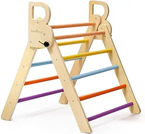 Photo 1 of BlueWood Foldable Triangle Ladder Climbing Toy for Toddlers 1-3, Montessori Toy Indoor Playground Climbing Gym for Toddlers Kids Triangle Climbing Toys Learning Toys for Pre-Kids
