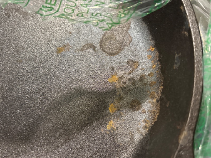 Photo 1 of Lodge L8SK3 10-1/4-Inch Pre-Seasoned Skillet
*damage is pictured*
*very used, needs to be cleaned*