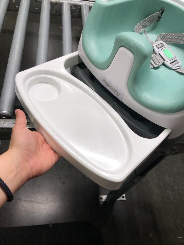 Photo 1 of Bumbo Multi Seat 3-in-1 Baby & Toddler Convertible Non-Slip Floor, High Chair, & Booster Seat Combo w/Removable Tray and Buckle Strap, Hemlock Green
