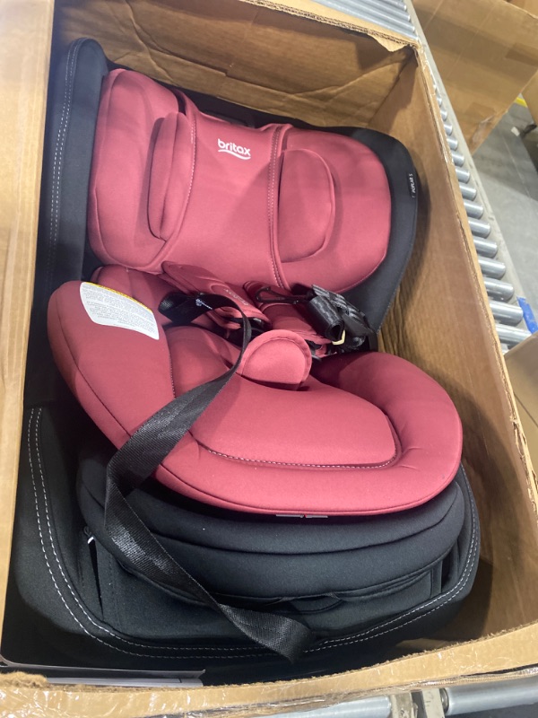 Photo 3 of Britax Poplar S Convertible Car Seat, 2-in-1 Car Seat with Slim 17-Inch Design, ClickTight Technology, Ruby Onyx