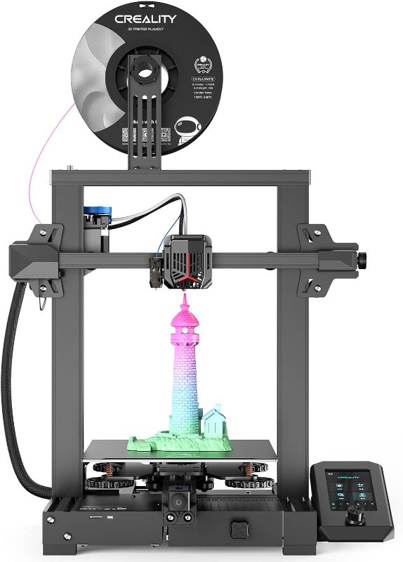 Photo 1 of Official Creality Ender 3 V2 Neo 3D Printer with CR Touch Auto Leveling PC Spring Steel Platform Full-Metal Extruder 95% Pre-Installed 3D Printers Resume Print and Model Preview 8.66*8.66*9.84 inch