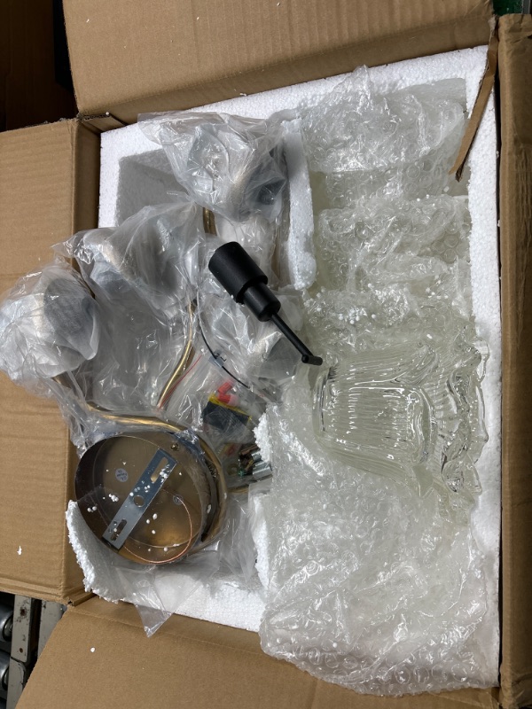 Photo 1 of Vintage Glass Chandelier 5 Light Antique Bronze Ceiling Light Fixture Crystal Metal Pendant Lighting for Farmhouse Dining Room Kitchen Living Room Foyer Bedroom.