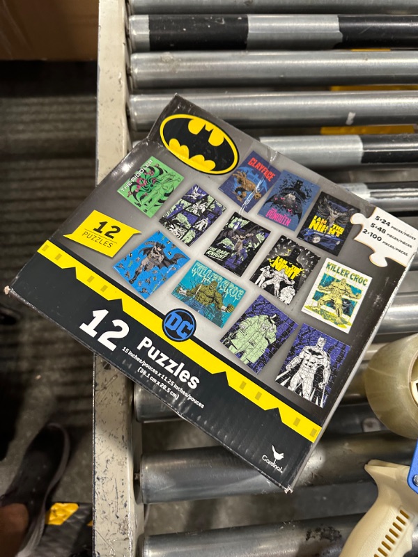 Photo 3 of Batman Jigsaw Puzzle 12 Pack Bundle for Kids, Boys - Batman Puzzles for Kids Ages 4-8 Plus Stickers, More | 24, 48, 100 Pc Batman Puzzles Toys Games Party Supplies