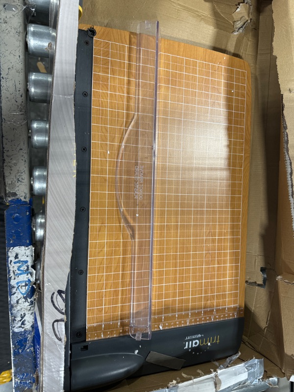 Photo 1 of Westcott 18'' TrimAir Anti-Microbial Wood Guillotine Paper Cutter & Paper Trimmer, 30 Sheet (15108) 18-inch