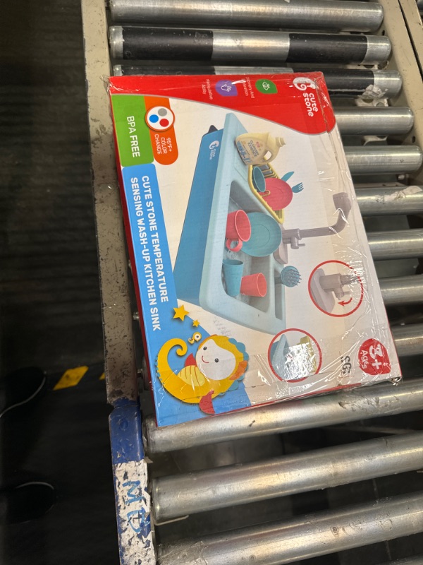 Photo 1 of CUTE STONE Kitchen Sink Toys Blue and Tea Party Playset, Great Gift for Boys Girls