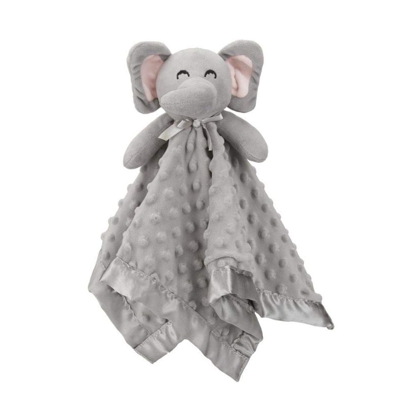 Photo 1 of  pro Goleem Elephant Security Blanket, Soft Lovey Unisex Lovie Baby Gifts for Newborn Boys and Girls Snuggle Toy Stuffed Animal Grey 16 Inch