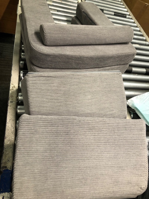 Photo 1 of DREAMANIA 5PCS Kids Play Couch, Premium Modular Kids Play Couch color grey