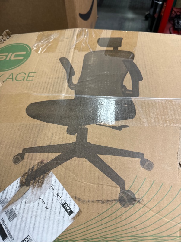 Photo 1 of SICHY AGE Ergonomic Chair with Headrest Big and Tall Office Chair Computer Chair Desk Chair Adjustable Headrest Lumbar Support Office Chair 450 lbs Heavy Duty Office Chair with Metal Base Black Black heavy office chair