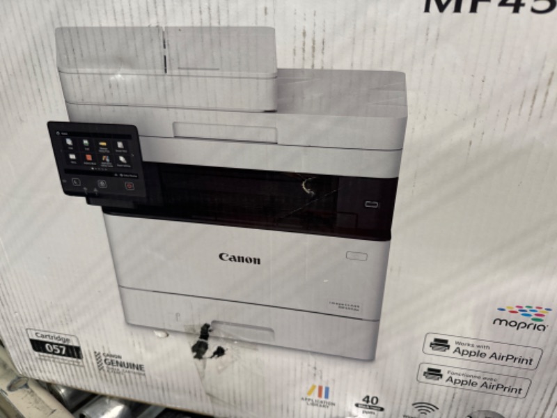 Photo 3 of Canon imageCLASS MF453dw All-in-One Wireless Monochrome Laser Printer | Print, Copy, & Scan| | 5" Color Touch LCD | One Pass Duplex Scan Monochrome Printer without Fax