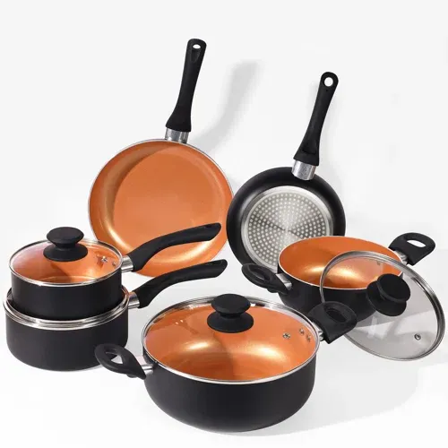 Photo 1 of 10 - Piece Cookware Set (Part number: FCS10BK-WF2)