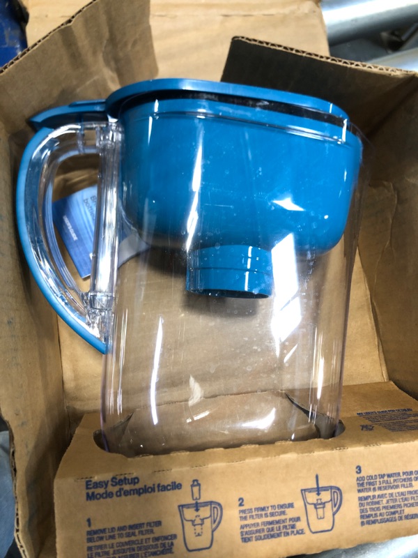 Photo 3 of *** handle is broken****Brita Metro Water Filter Pitcher, BPA-Free Water Pitcher, Replaces 1,800 Plastic Water Bottles a Year, Lasts Two Months or 40 Gallons, Includes 1 Filter, Kitchen Accessories, Small - 6-Cup Capacity