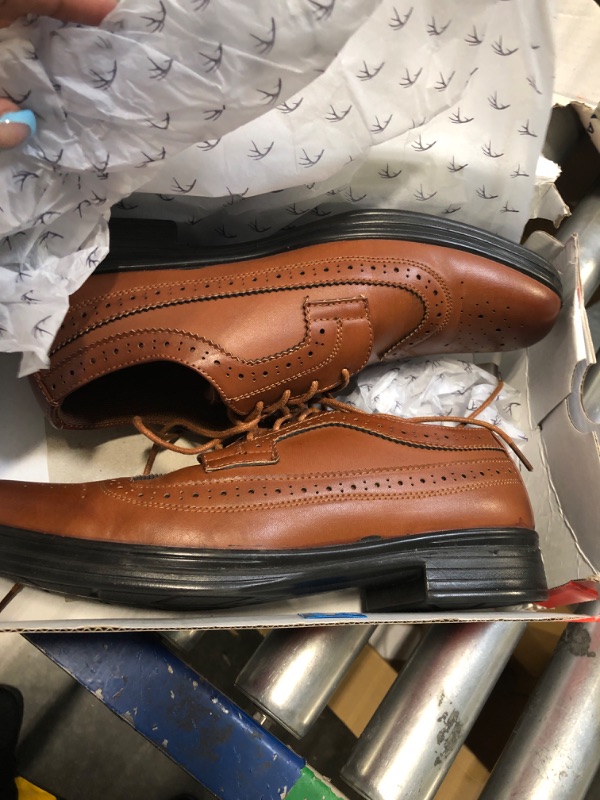 Photo 5 of Deer Stags Boys' Ace Dress Comfort Wingtip Oxford / Luggage 7 Big Kid Brown