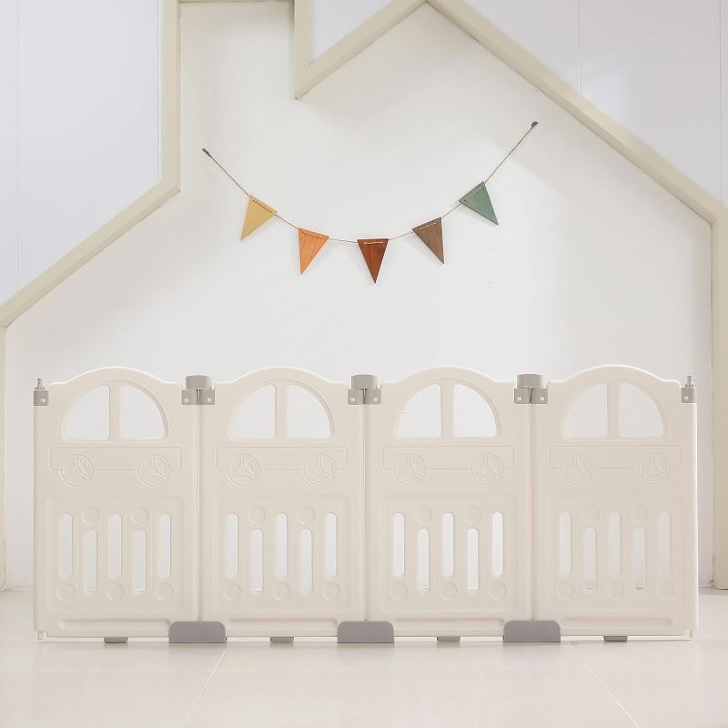 Photo 1 of 4-Piece Car Playpen Guard Set with Expandable Assembly for Versatile Baby Playpen Shapes in Various Indoor Environments.…