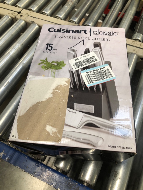 Photo 1 of 15 Piece Kitchen Knife Set with Block by Cuisinart, Cutlery Set, Hollow Handle, C77SS-15PK 15-Piece Hollow Handle