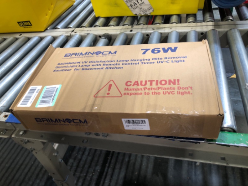 Photo 1 of UV Light Sanitizer with Ozone 72 Watts (2x36W), UVC Germicidal Lamp w/Remote Control, Odor and Mold Removal, Ultraviolet Light sanitizer for Kitchen/Basement/Bathroom Black