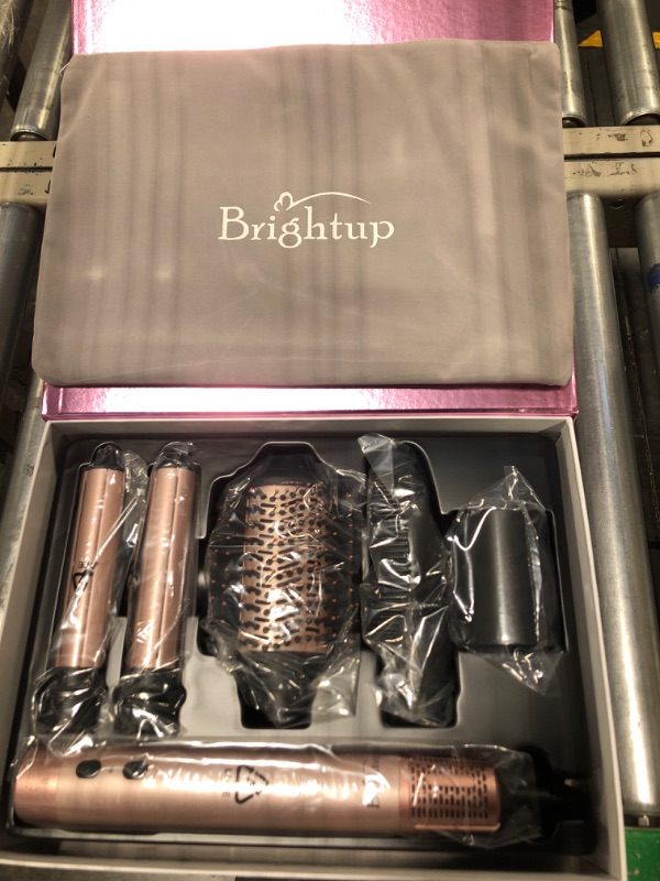 Photo 3 of Brightup Hair Dryer Brush with 110,000 RPM High-Speed Brushless Motor, Negative Ionic Blow Dryer for Fast Drying, 5 in 1 Professional Hot Air Wrap Styler for Curling Volumizing Straightening & Styling