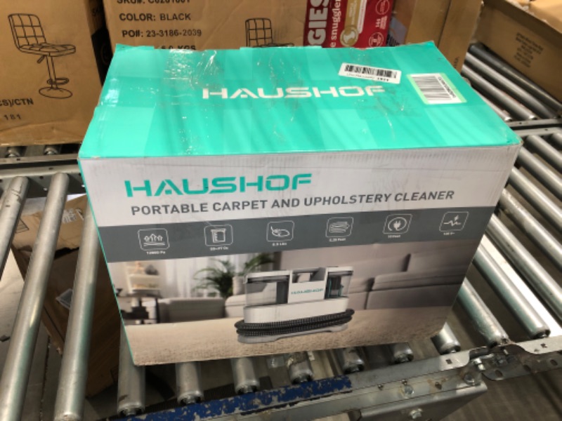 Photo 1 of **FOR PARTS**HAUSHOF Portable Carpet Cleaner Machine Deep Cleaner, Lightweight Upholstery Cleaner with Powerful Suction for Pet Stains, Couch, Rug, Car Seat and Narrow Space, Spot & Stain Cleaner Included