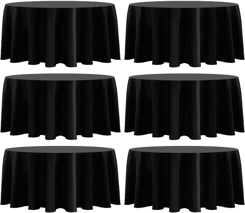 Photo 1 of 10 Pack Black Tablecloth-132 Inch Round 