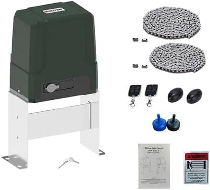 Photo 1 of GATEXPERT Sliding Automatic Gate Opener Kit with 2 Remote Controls Slide Gates up to 1800 pounds and 40 feet Long Chain Driven Gate
