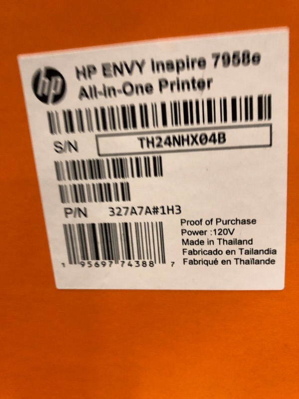 Photo 3 of **NEW** HP Envy Inspire 7958e All-in-One Printer