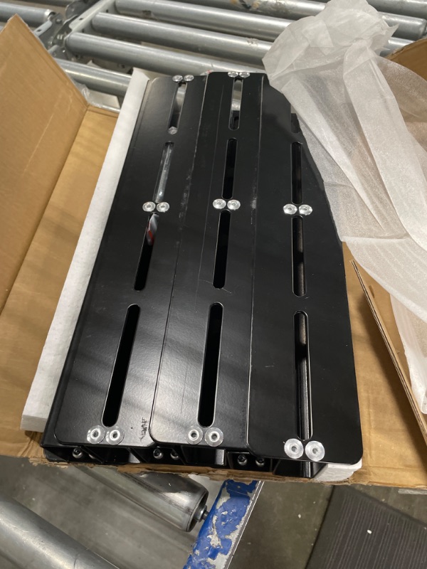 Photo 1 of TORACK Garage Ceiling Bin Storage Rack, Overhead Tote Storage Rail System Heavy Duty Adjustable Tote Slide Garage Storage System(for 5 Bins, Bins are not included)