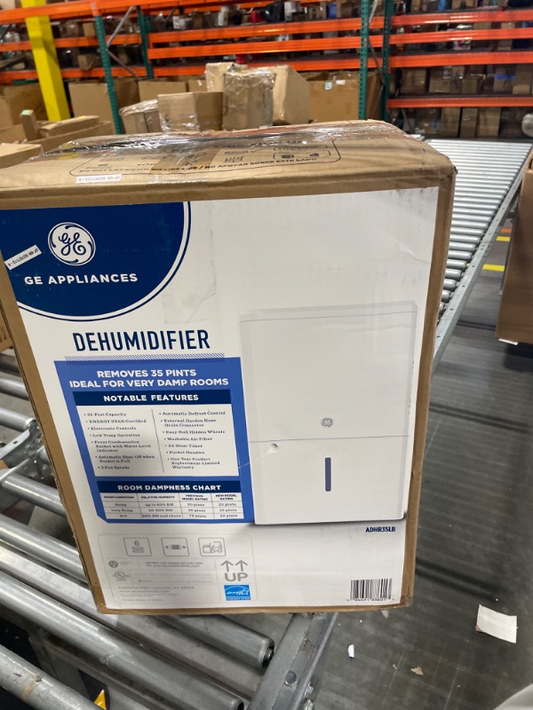 Photo 3 of GE Energy Star Portable Dehumidifier 35 Pint, Perfect for Bedroom, Basement & Garage or Rooms up to 3000 Sq Ft, Ideal for High Humidity Areas, Complete with Empty Bucket Alarm & Clean Filter Alert 35 Pint SmartDry Technology