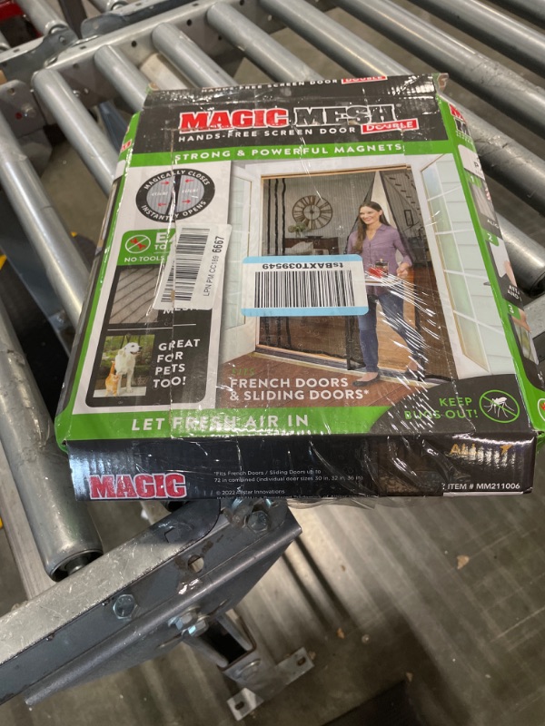 Photo 1 of Magic Mesh Double Door- Hands Free Magnetic Screen Door, Fits French & Sliding Doors 75 in x 83 in