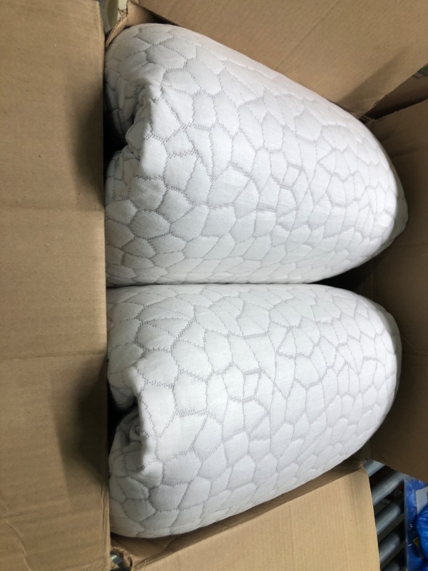Photo 1 of Cooling Bed Pillows for Sleeping 2 Pack Shredded Memory Foam Pillows Adjustable Cool Pillow for Side Back Stomach Sleepers - Luxury Gel Pillows Queen Size Set of 2 with Washable Removable Cover