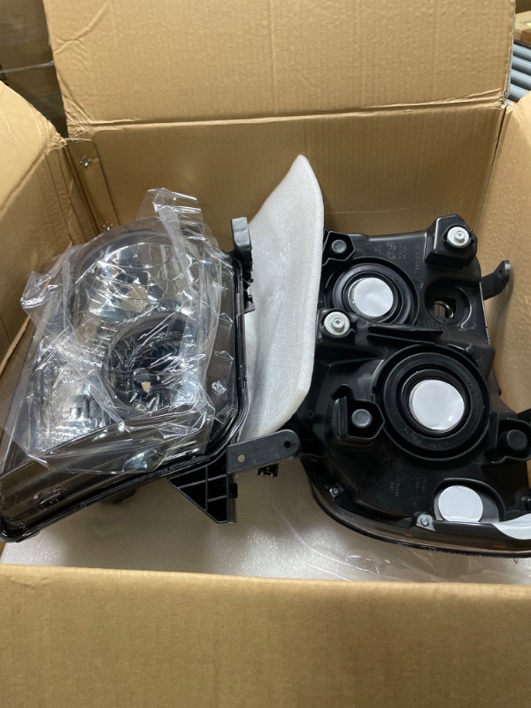 Photo 1 of AS Headlight Assembly Compatible with 2007-2013 Toyota Tundra /2008-2017 Toyota Sequoia Chrome Housing Driver and Passenger Side