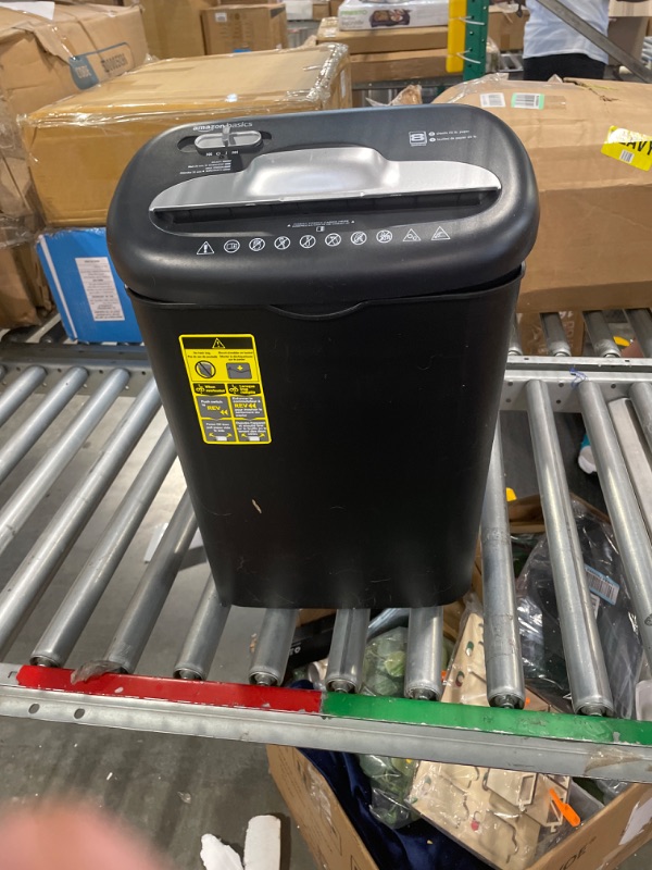 Photo 2 of Amazon Basics 8-Sheet Cross Cut Paper Shredder and Credit Card Shredder with 4.1 Gallon Bin 8 Sheet Shredder