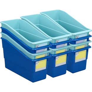 Photo 1 of 
Blue Harmony Durable Book and Binder Holders 7 Bins