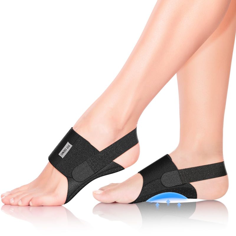 Photo 1 of Arch Support Braces for Plantar Fasciitis Relief: Upgraded Non-Slip Wearable Arch Support w/Built-in Orthotics - Adjustable Bands w/Gel Pads for Flat Feet High & Fallen Arch Unisex HSA or FSA Eligible
