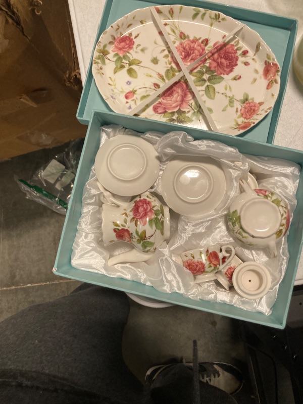 Photo 1 of Burton & Burton 8 Piece Porcelain Mini Saddlebrooke Tea Set