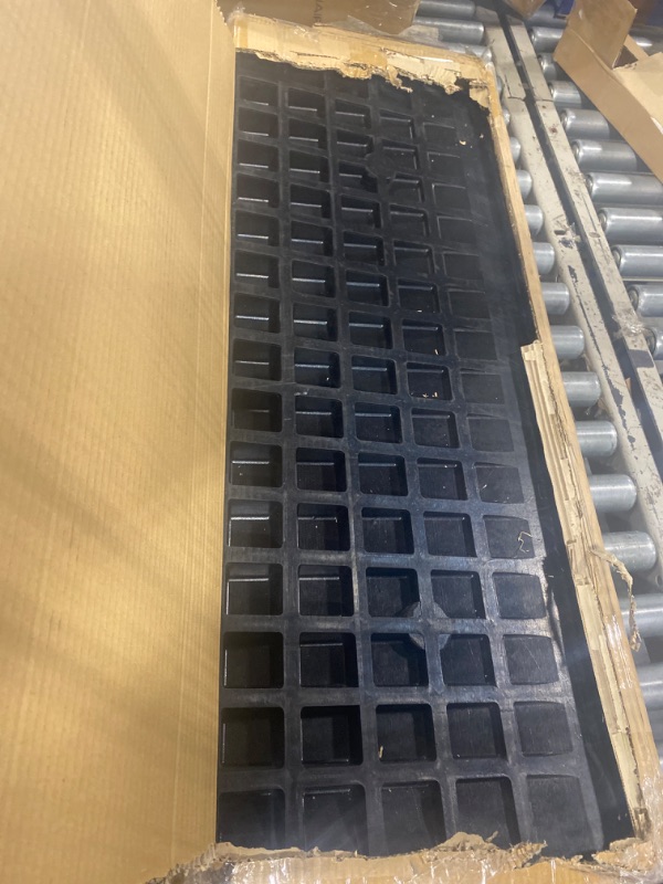 Photo 1 of MEETWARM Threshold Ramps for Doorways Heavy Duty Wheelchair Ramps - 2" Rise Non-Skid Solid Rubber Scooter Threshold Ramp, 1 Pack 43"L × 16.3"W × 2"H