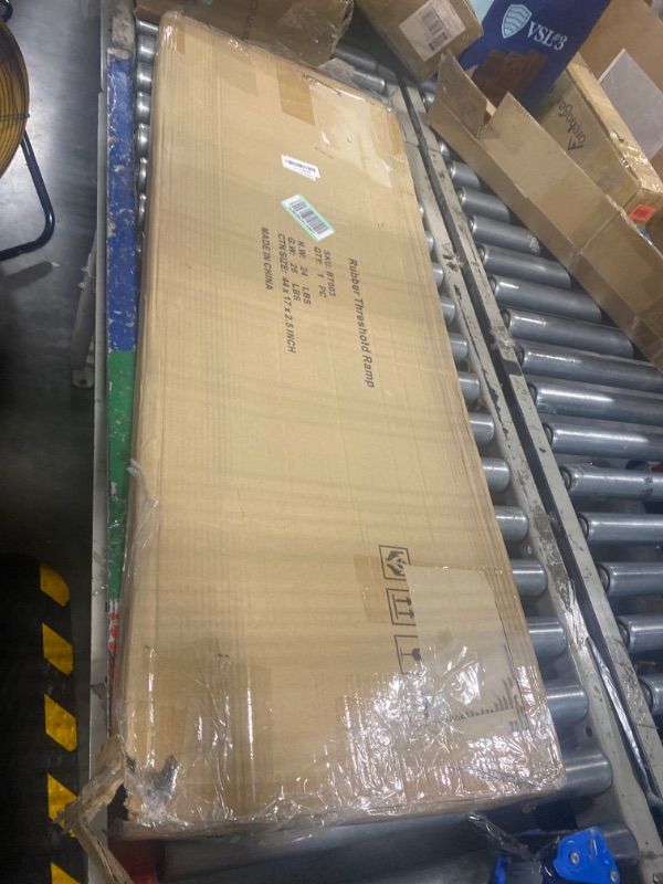 Photo 1 of MEETWARM Threshold Ramps for Doorways Heavy Duty Wheelchair Ramps - 2" Rise Non-Skid Solid Rubber Scooter Threshold Ramp, 1 Pack 43"L × 16.3"W × 2"H
