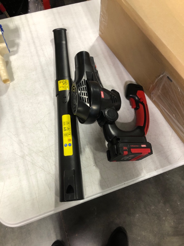 Photo 2 of ***MISSING PARTS****
MZK Cordless Leaf Blower,20V Battery Powered Leaf Blower for Lawn Care, Electric Lightweight Mini Leaf Blower