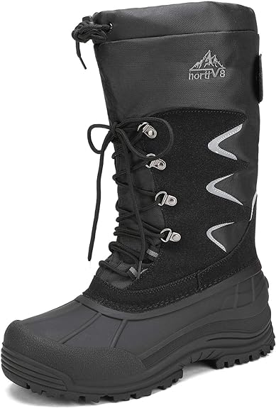 Photo 1 of NORTIV 8 Men's Waterproof Hiking Winter Snow Boots Insulated Fur Liner Lightweight Outdoor Tall Boots SIZE 9