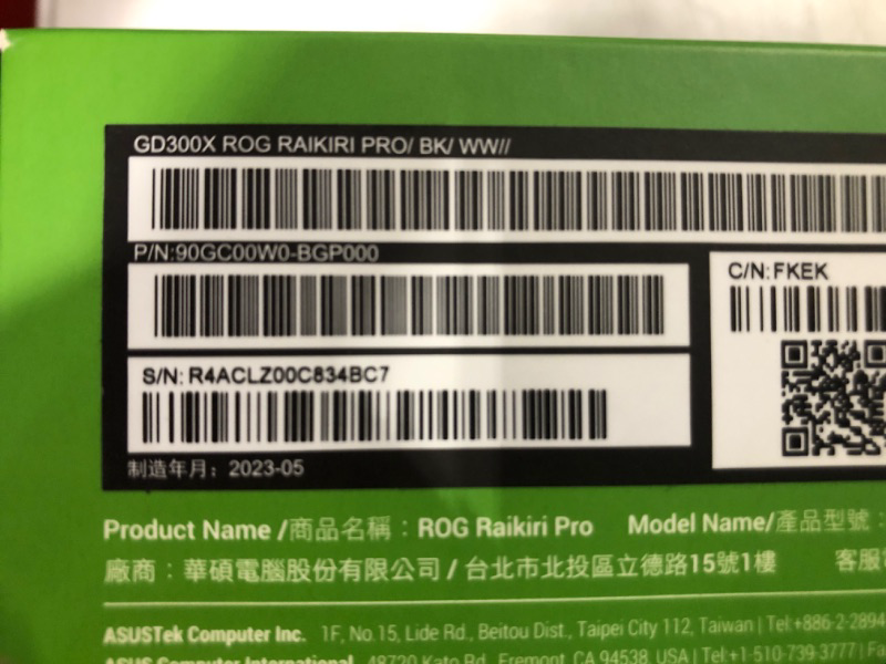 Photo 3 of ASUS ROG Raikiri Pro OLED Display, tri-Mode connectivity, remappable Buttons&triggers, 4 Rear Buttons, Step&Linear triggers, Adjustable Joystick Sensitivity, 3.5mm Jack with ESS DAC, for PC and Xbox ***no wired USB-C***