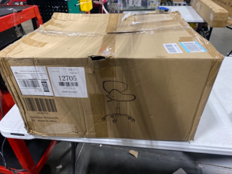 Photo 1 of Adjustable Rolling Stool with Backrest,Drafting Spa Bar Medical Salon Tattoo Stool Chair with Wheels 360 Swivel,Heavy Duty,400lbs Weight Capacity,White