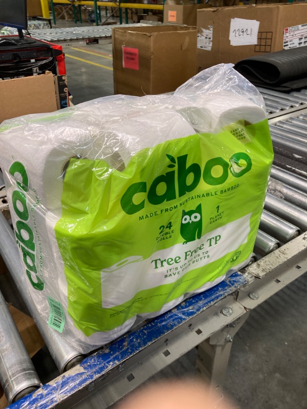 Photo 2 of Caboo Tree Free Bamboo Toilet Paper, Septic Safe, Biodegradable, Chemical Free Toilet Paper, Eco Friendly Bath Tissue with Soft, Quick Dissolving 2 Ply Sheets (300 Sheets Per Roll, 24 Double Rolls) 24 Count (Pack of 1)