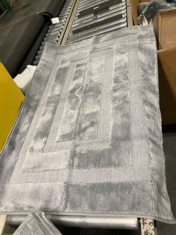 Photo 1 of Eddie Bauer Rug Soft Tufted Cotton Bathroom Decor, Super Absorbent & Quick Dry, Runner, Chrome Grey Chrome Grey Runner