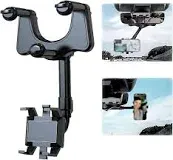 Photo 1 of 2022 Rotatable and Retractable Car Phone Holder - Rear View Mirror Phone Holder, Car Phone Holder Mount 360-degree Rotation Adjustment, Easy to Install and Remove for All Mobile Phones and All Car