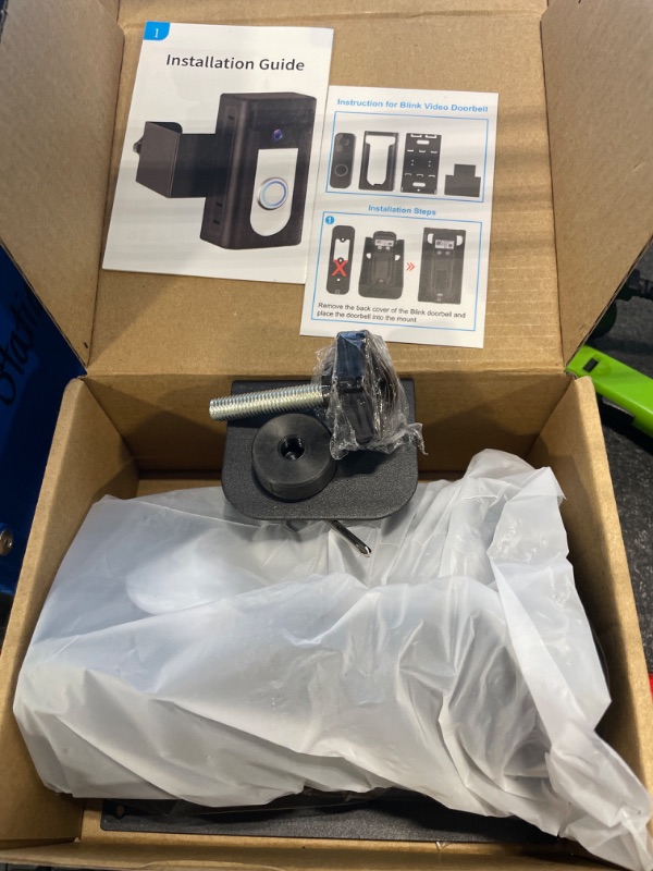 Photo 1 of Anti-Theft Video Doorbell Mount, No-Drill Ring Doorbell Holder, Camera Doorbell Door Mount Not Block Sensor, Adjustable Blink Video Doorbell Bracket for Home/Apartment Door