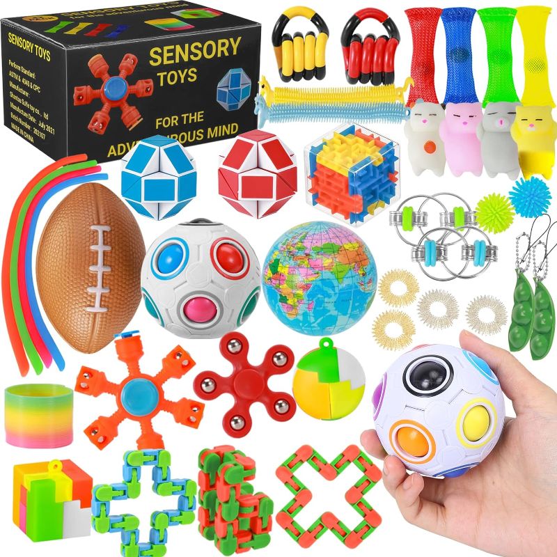 Photo 1 of Fidget Toys Pack, 42 Pcs Fidget Toys Set Stress Relief Fidget Hand Toys Fidget Toys Mini Bulk Sensory Toys for Kids Adults Christmas Party Favors Classroom Rewards Prizes